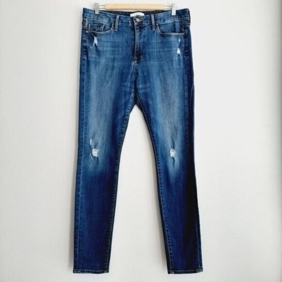 FIDELITY Denim Belvedere Mid Rise Skinny Jeans Refinery Blue Sz 32 - Picture 2 of 10